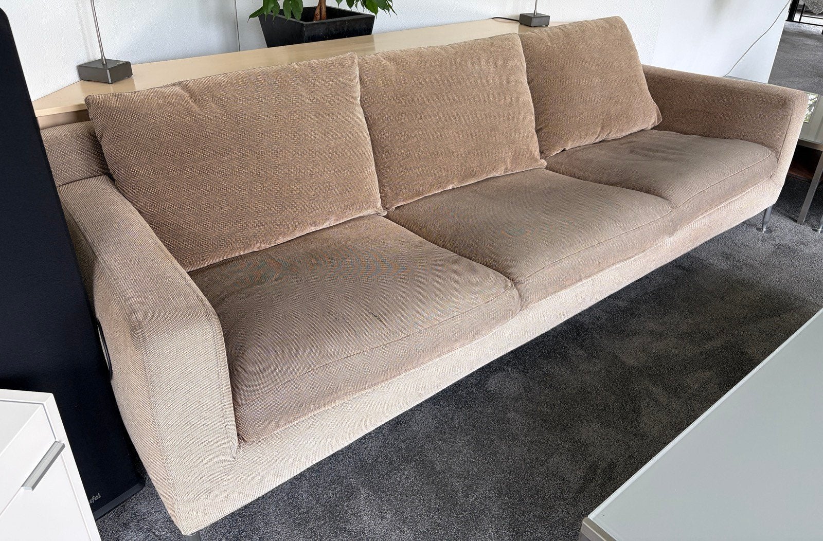 B&B Italia 3 en 2 zits banken type Harry, Huis en Inrichting, Banken | Bankstellen, Ophalen, Gebruikt, 75 tot 100 cm