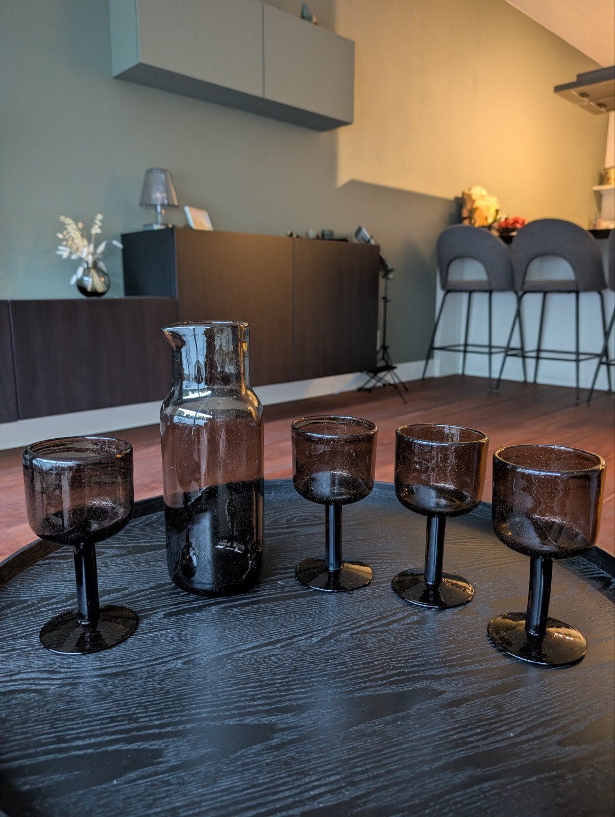 By Boo Bubble Wijnglazen & Karaf | Bruin | Nieuw!, Huis en Inrichting, Woonaccessoires | Overige, Ophalen, Nieuw, Modern, Glas