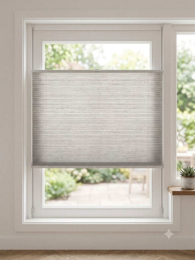 NIEUW verduisterend duett plisse gordijn creme beige 125x154, Ophalen, Overige merken, Crème, Zo goed als nieuw