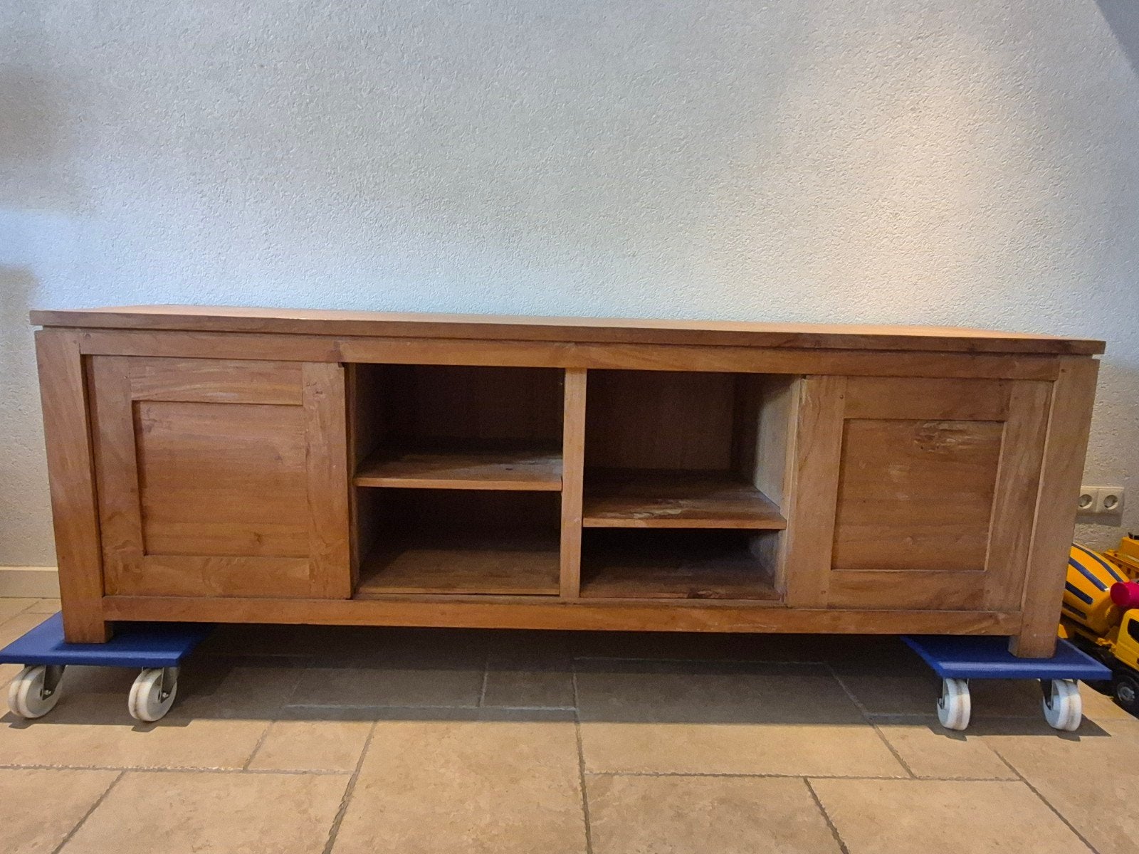 Dressoir teak, Ophalen, Teakhout, 200 cm of meer, Minder dan 100 cm