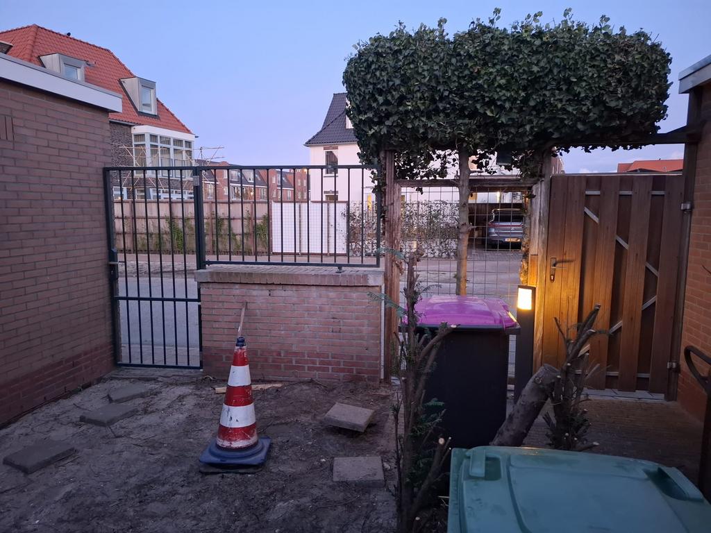 Poort deur hekwerk  metaal gepoederdcoat groen, Ophalen of Verzenden, Gebruikt, IJzer, Sierhekwerk