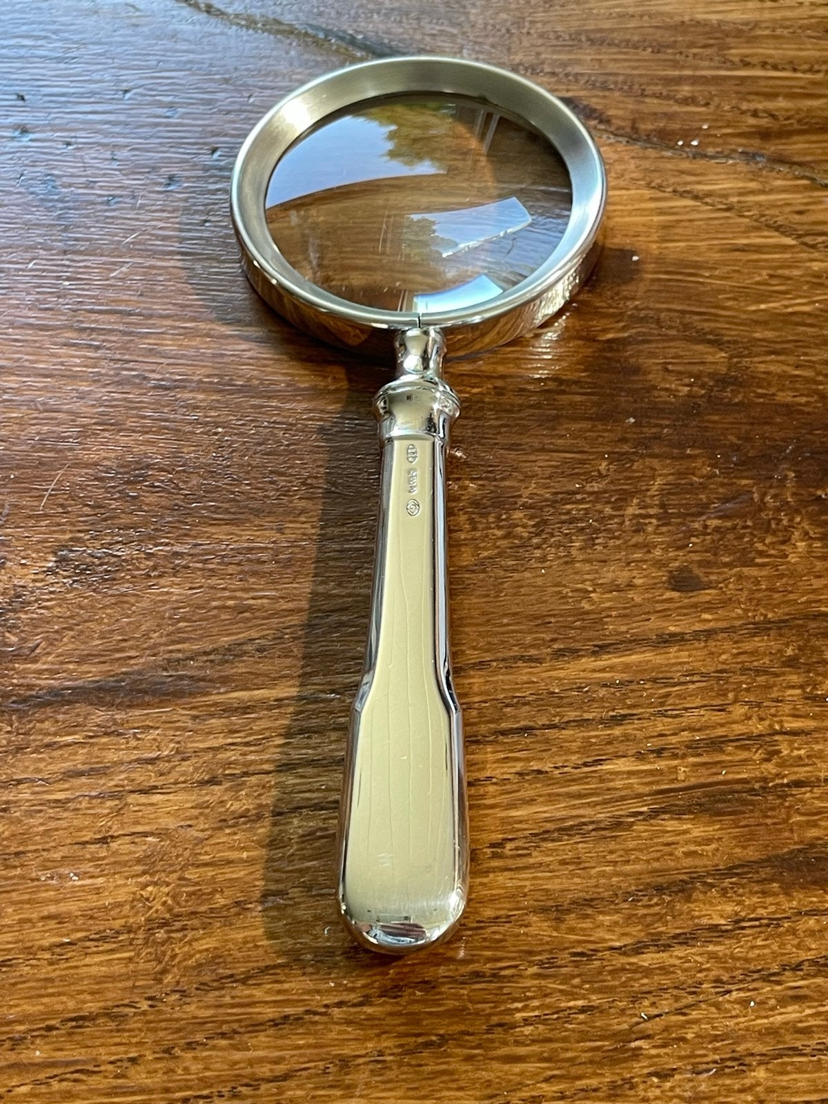 Vintage zilveren Greggio vergrootglas, Verzenden