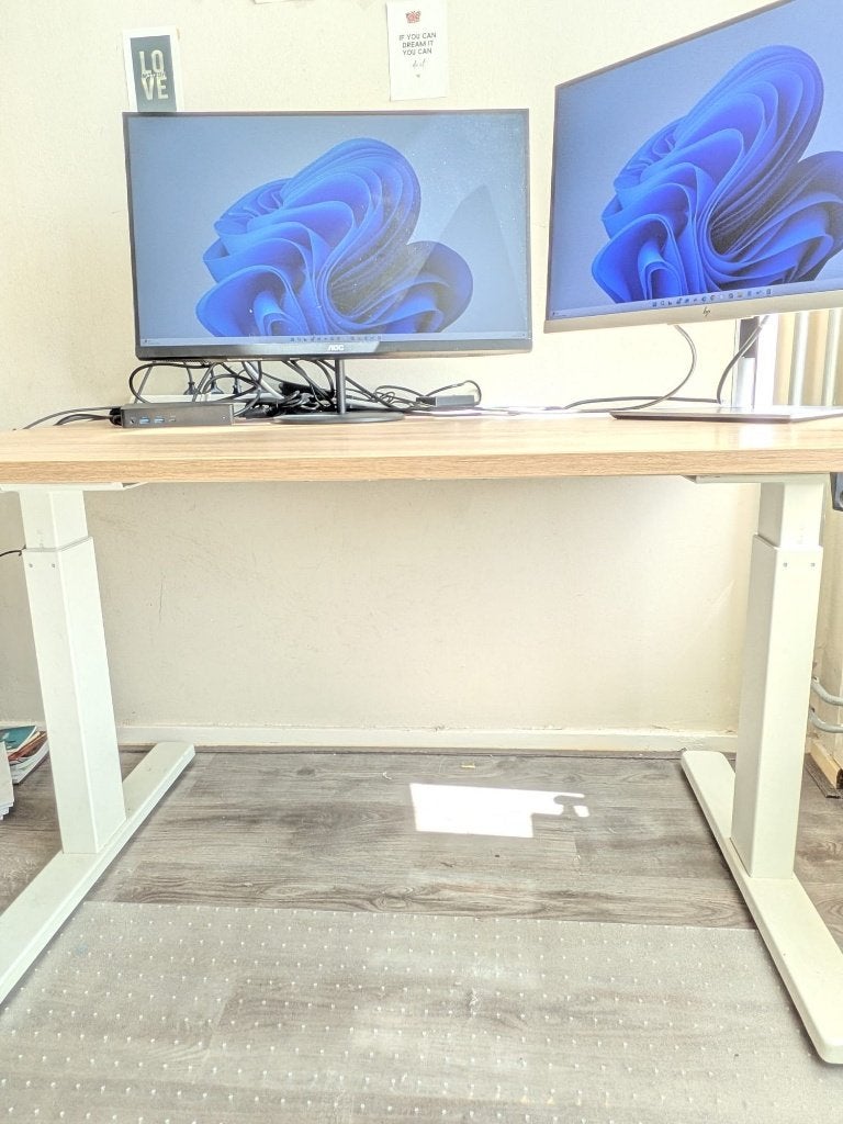 Alvero Flex Office Desk (120x80x74 cm), Ophalen, Zo goed als nieuw, In hoogte verstelbaar