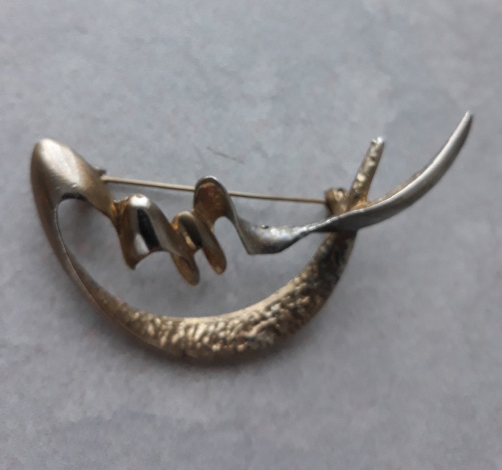 Bijzondere oude broche, Ophalen of Verzenden, Zilver, Ring