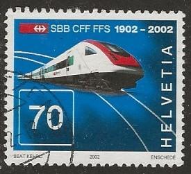 Zwitserland 29, trein, Verzenden, Gestempeld