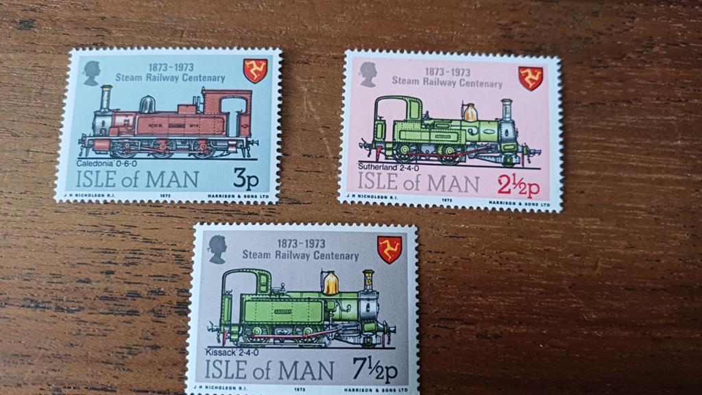 Isle of Man, 1973, stoomlocomotieven, Ophalen of Verzenden, Postfris, Treinen