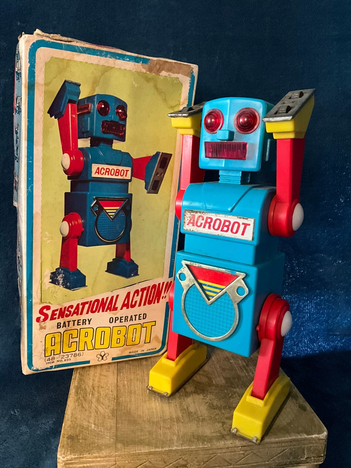 Antieke Yonezawa Acrobot Robot met Originele Doos, Ophalen of Verzenden