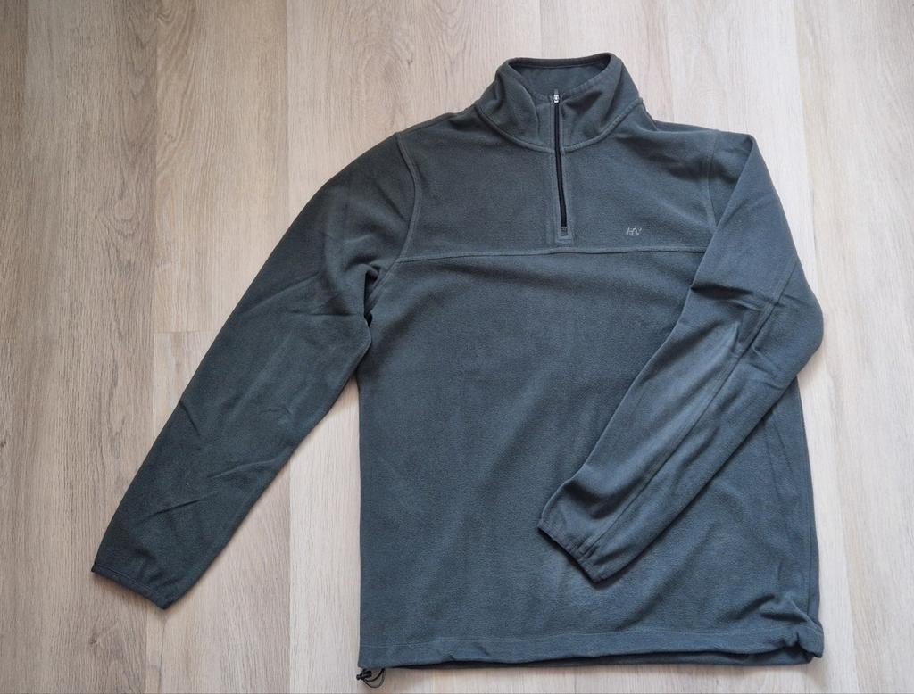 Nette legergroene fleece trui Human Nature (ANWB) m/v, Ophalen of Verzenden, Zo goed als nieuw, Maat 46/48 (XL) of groter, Groen