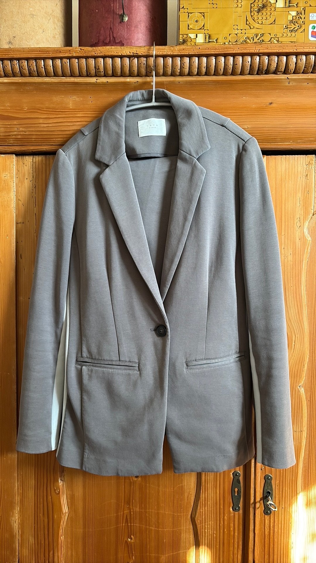 Yaya broek met colbert, Kostuum of Pak, Ophalen of Verzenden, Maat 36 (S), Grijs