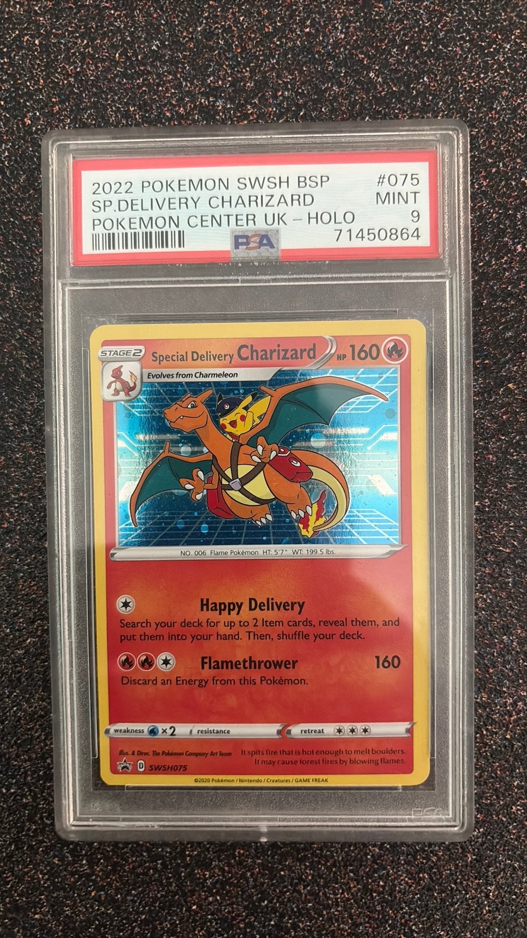 Charizard special delivery PSA 9, Ophalen of Verzenden, Zo goed als nieuw