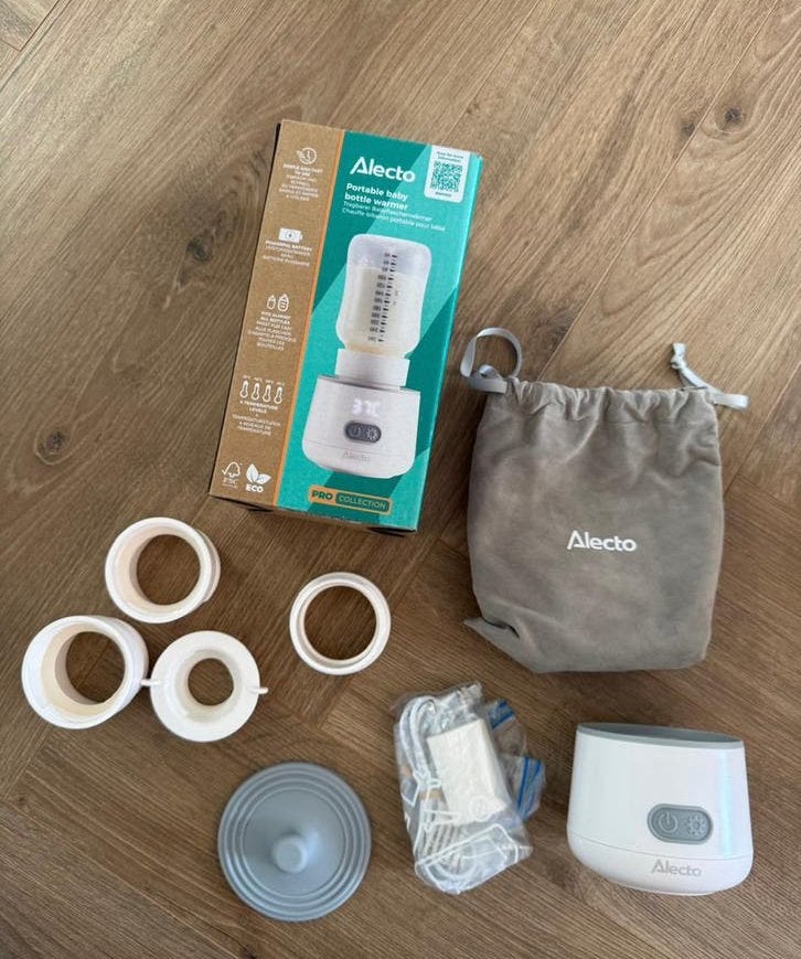 Alecto Baby Flessenwarmer Portable, Ophalen, Flessen- of potjesverwarmer, Alecto, Zo goed als nieuw