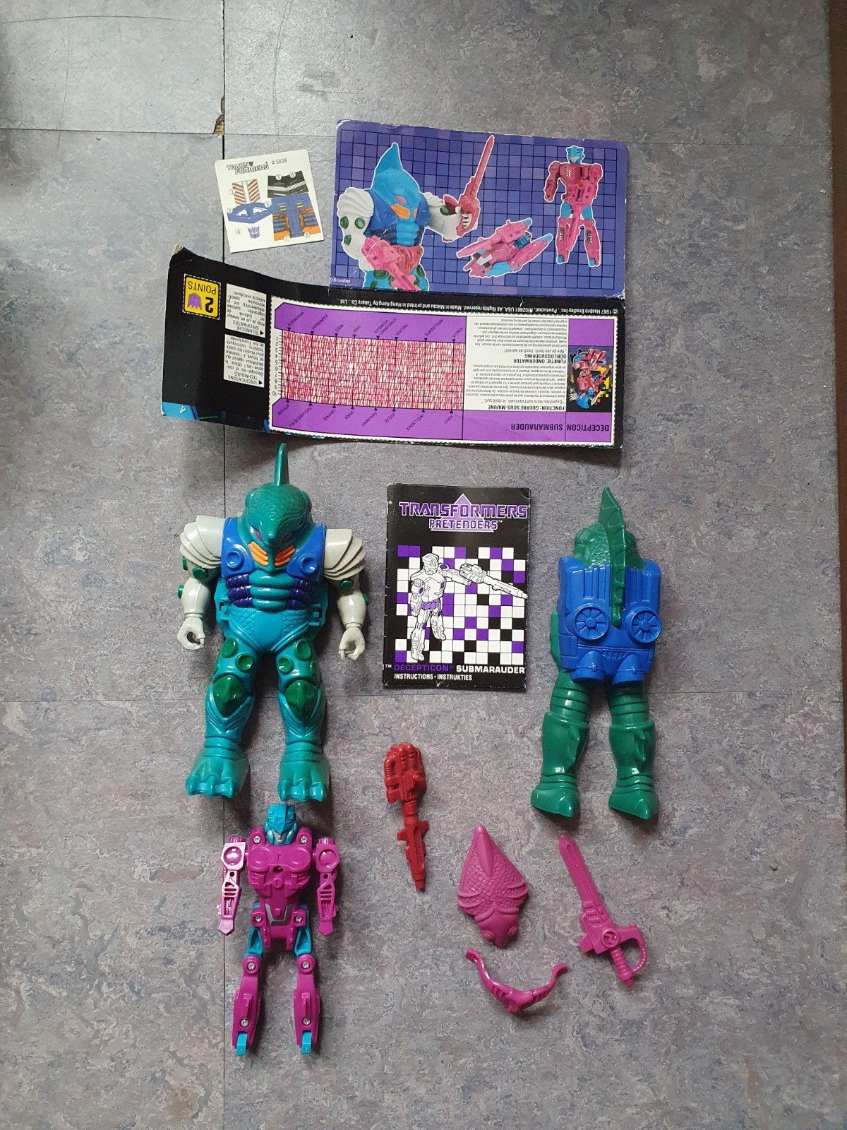 Vintage Transformers G1 Pretenders Submarauder, Ophalen of Verzenden, Gebruikt