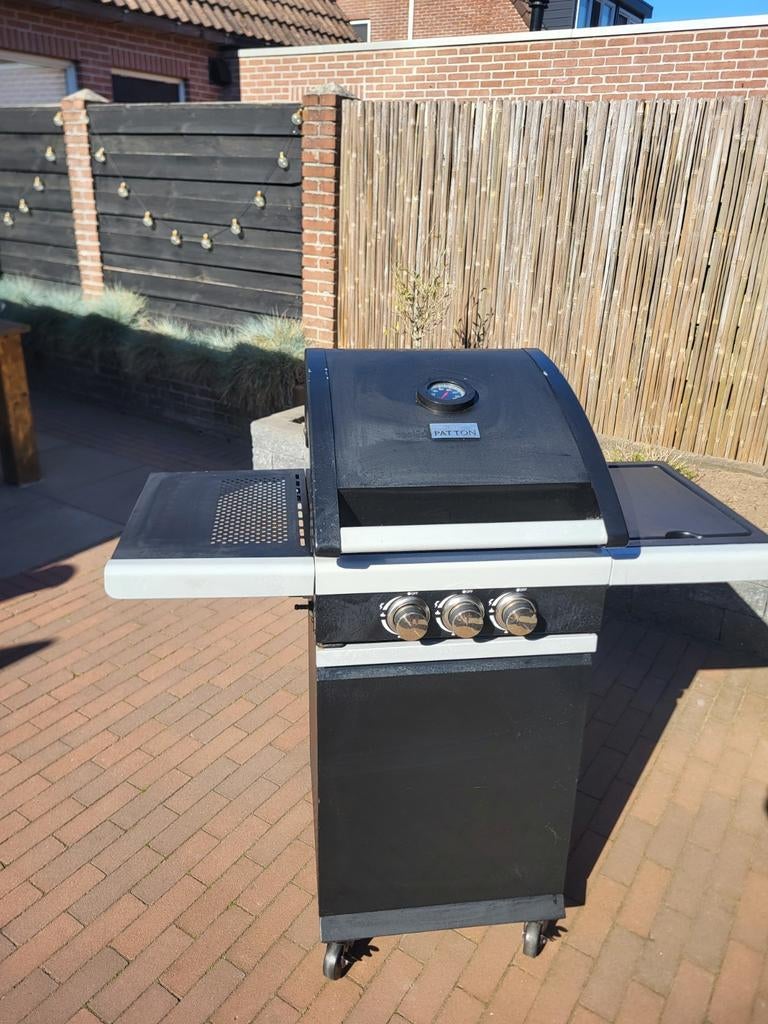 Patton gasbarbecue met 2 branders en zijbrander, Ophalen of Verzenden, Gebruikt, Patton