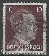 Duitsland 1941/1943 - Yvert 711 - Adolf Hitler - 10 p. (ST), Postzegels en Munten, Postzegels | Europa | Duitsland, Verzenden