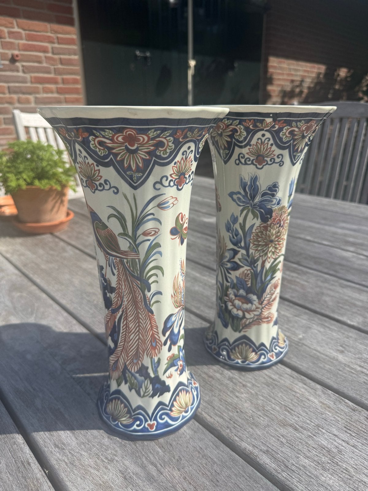 Set van 2 Royal Boch Vieux Rhodes Handworked vazen, Antiek en Kunst, Ophalen