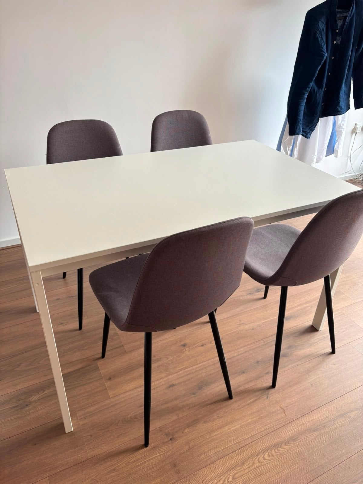 Ikea eettafel met 4 stoelen, Ophalen, Gebruikt, 100 tot 150 cm, 50 tot 100 cm