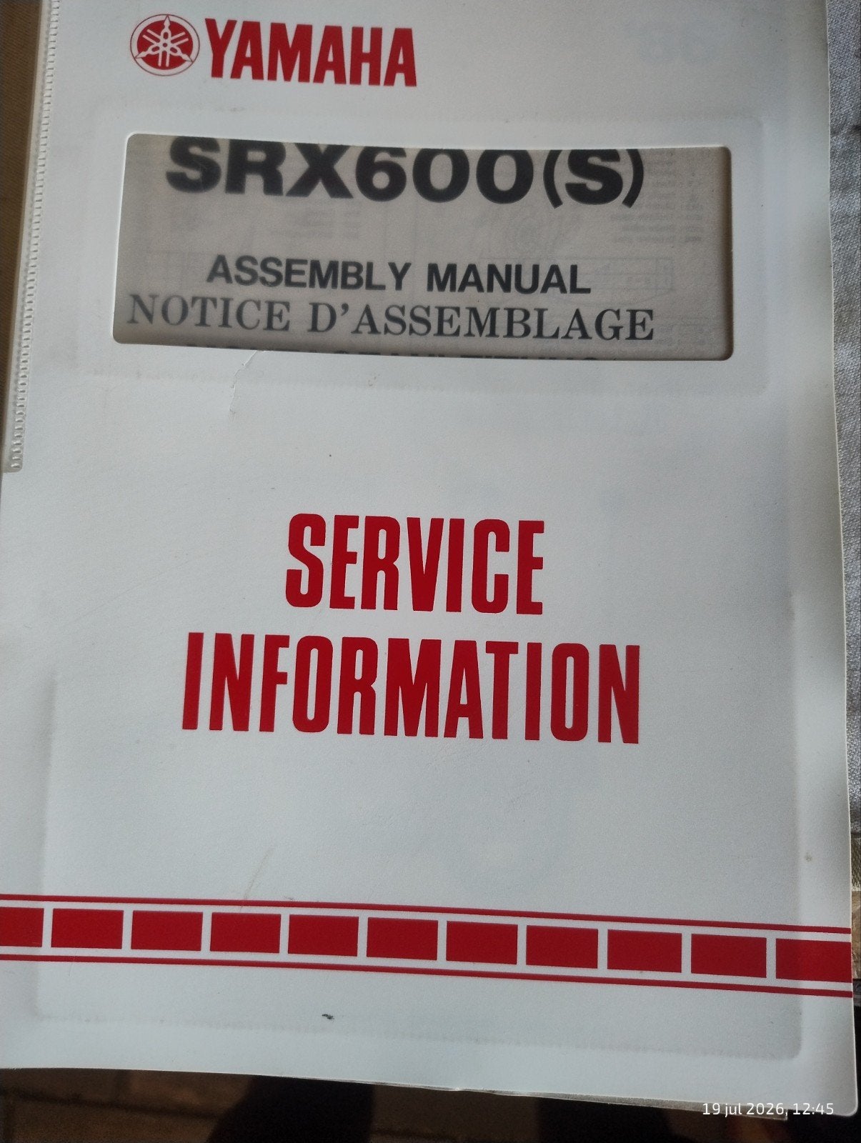 Yamaha SRX600(S) Service Informatie & Montagehandleiding, Verzenden, Yamaha