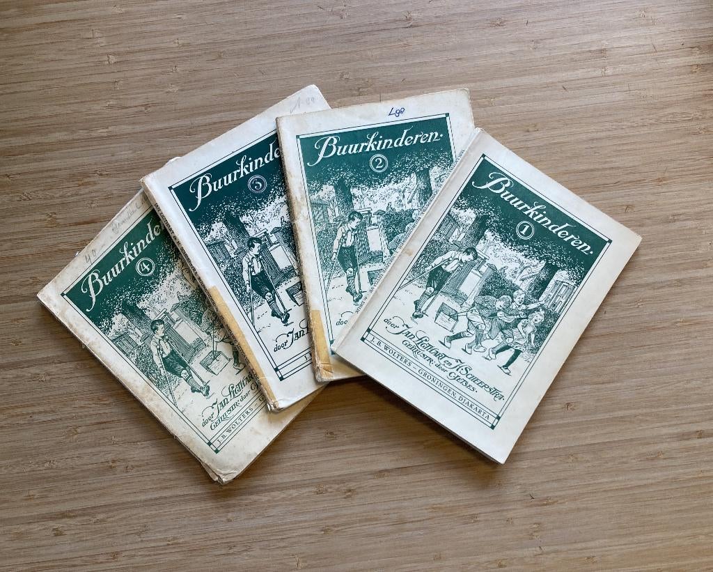Buurkinderen 1-4 door Ligthart en Jetses, Boeken, Ophalen, Gelezen, Jan Ligthart en H. Scheepstra, Fictie algemeen