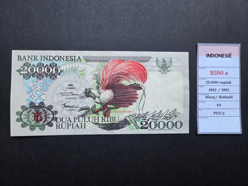 Indonesië 20.000 rupiah 1992 P132a VF, Verzenden, Zuidoost-Azië, Los biljet