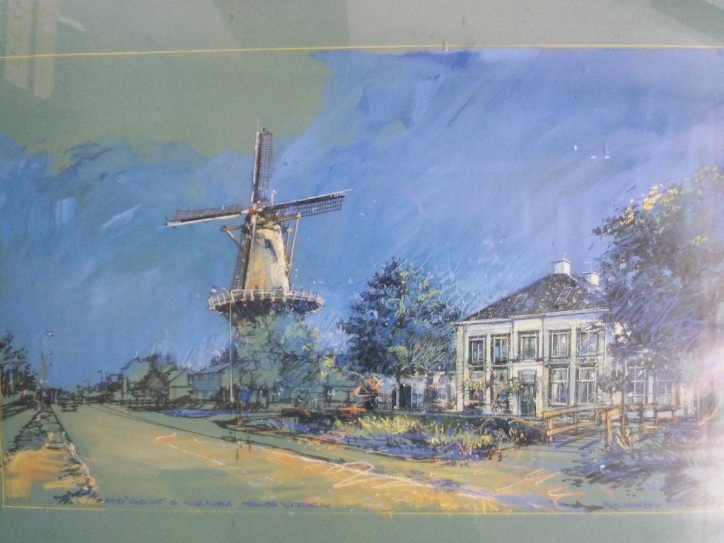 Reproductie  Paul Kerrebijn 1994 Gesigneerd., Antiek en Kunst, Gesigneerd, Ophalen, Overige onderwerpen, Overige techniek