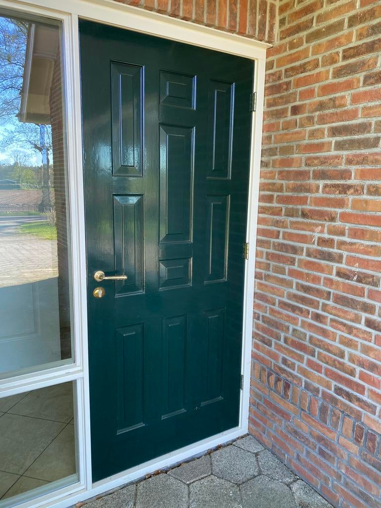 Voordeur hardhout 2 stuks afmeting 93x211 cm, Doe-het-zelf en Verbouw, Deuren en Horren, Ophalen, 200 tot 215 cm, Hout, Buitendeur