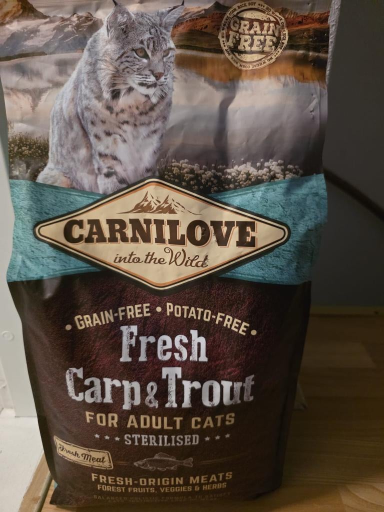 Carnilove sterilised fresh carp & trout 6kg kattenvoer, Dieren en Toebehoren, Dierenvoeding, Ophalen of Verzenden, Kat