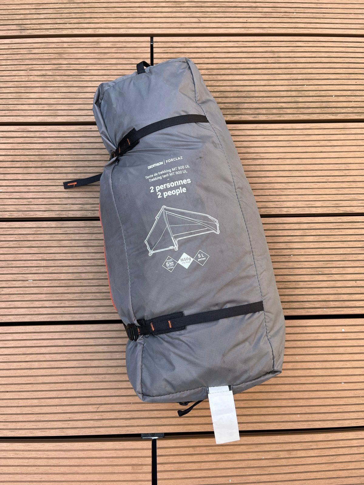 Decathlon Forclaz Trekking Tunneltent MT900 UL 2 personen, Ophalen of Verzenden, Zo goed als nieuw, Tot en met 2