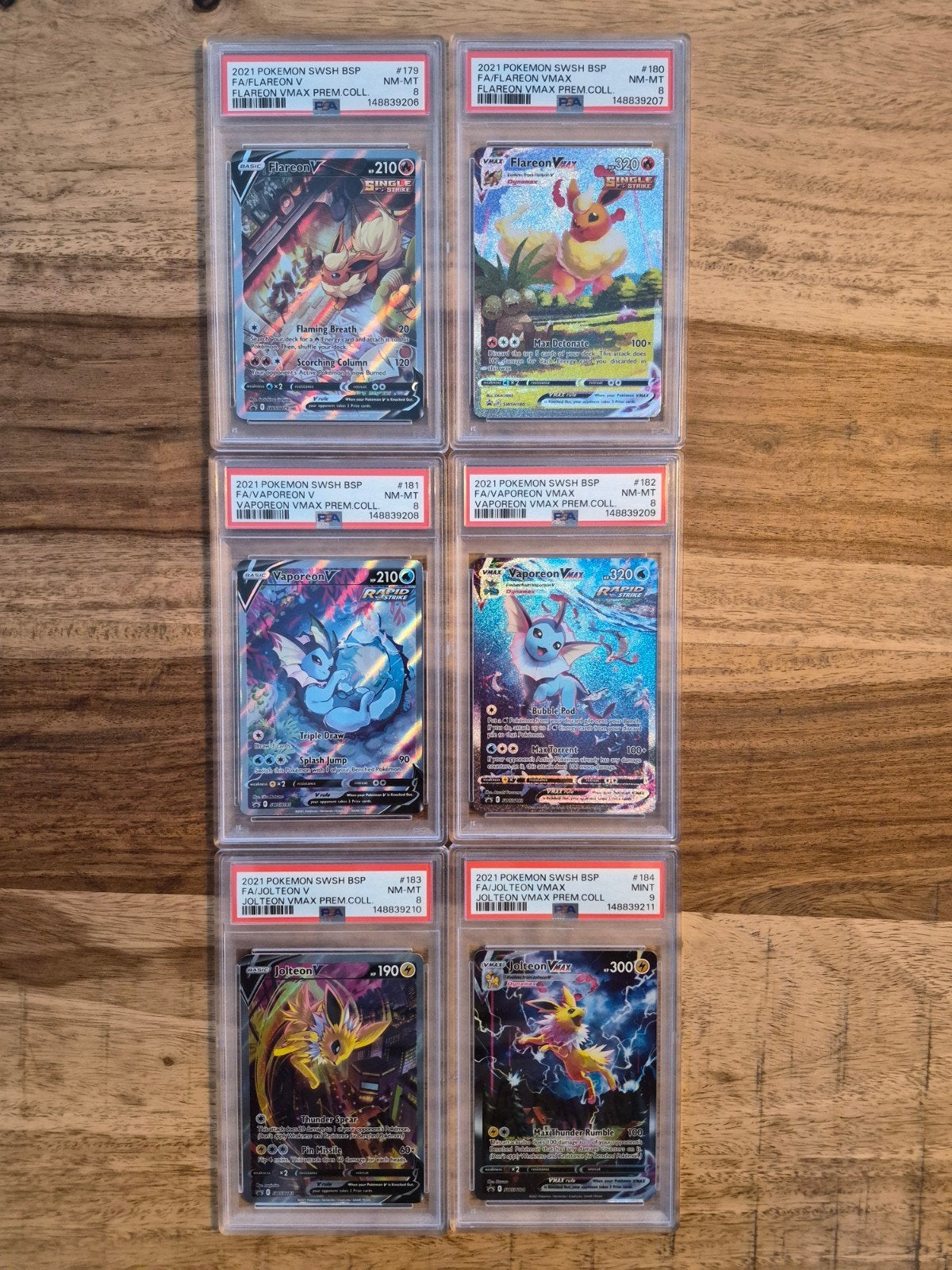 Pokémon eeveelutions swsh 179 tm 184 Premium Collection Psa, Ophalen, Zo goed als nieuw, Meerdere kaarten