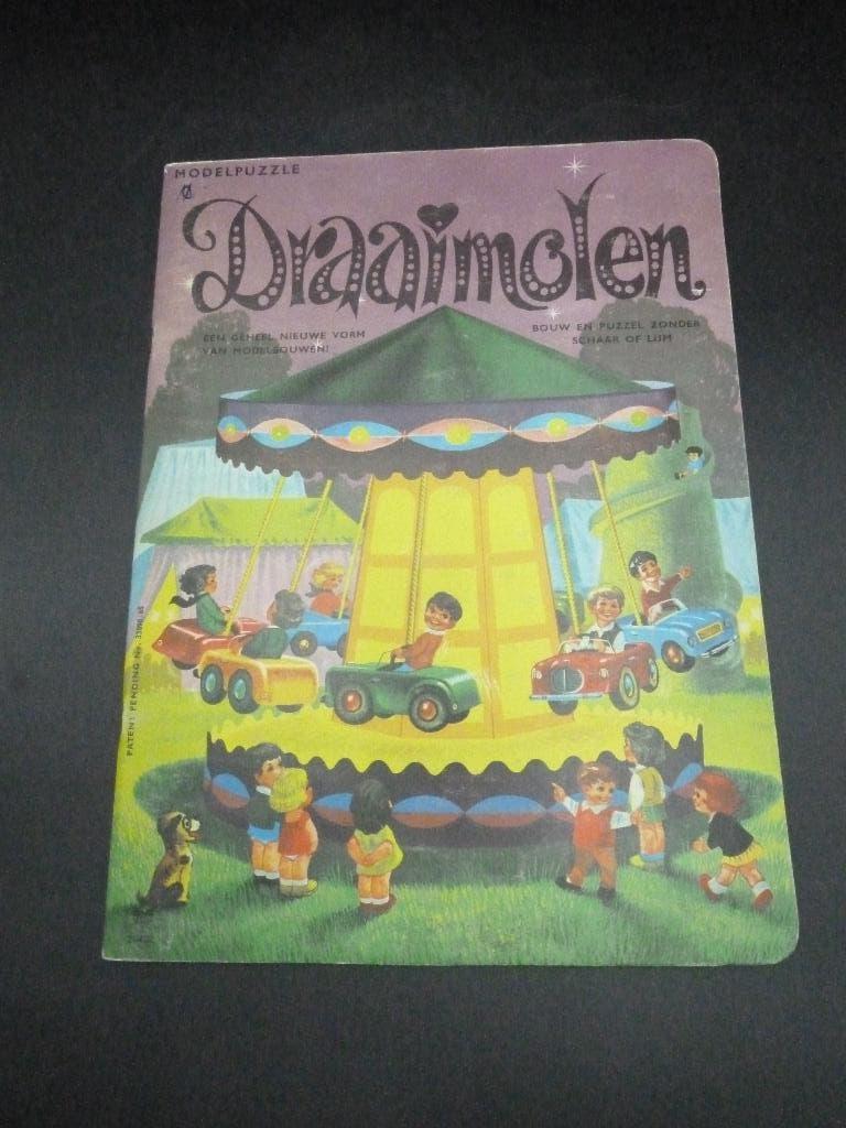 Bouwboek kartonnen draaimolen jaren 60, Antiek en Kunst, Ophalen of Verzenden
