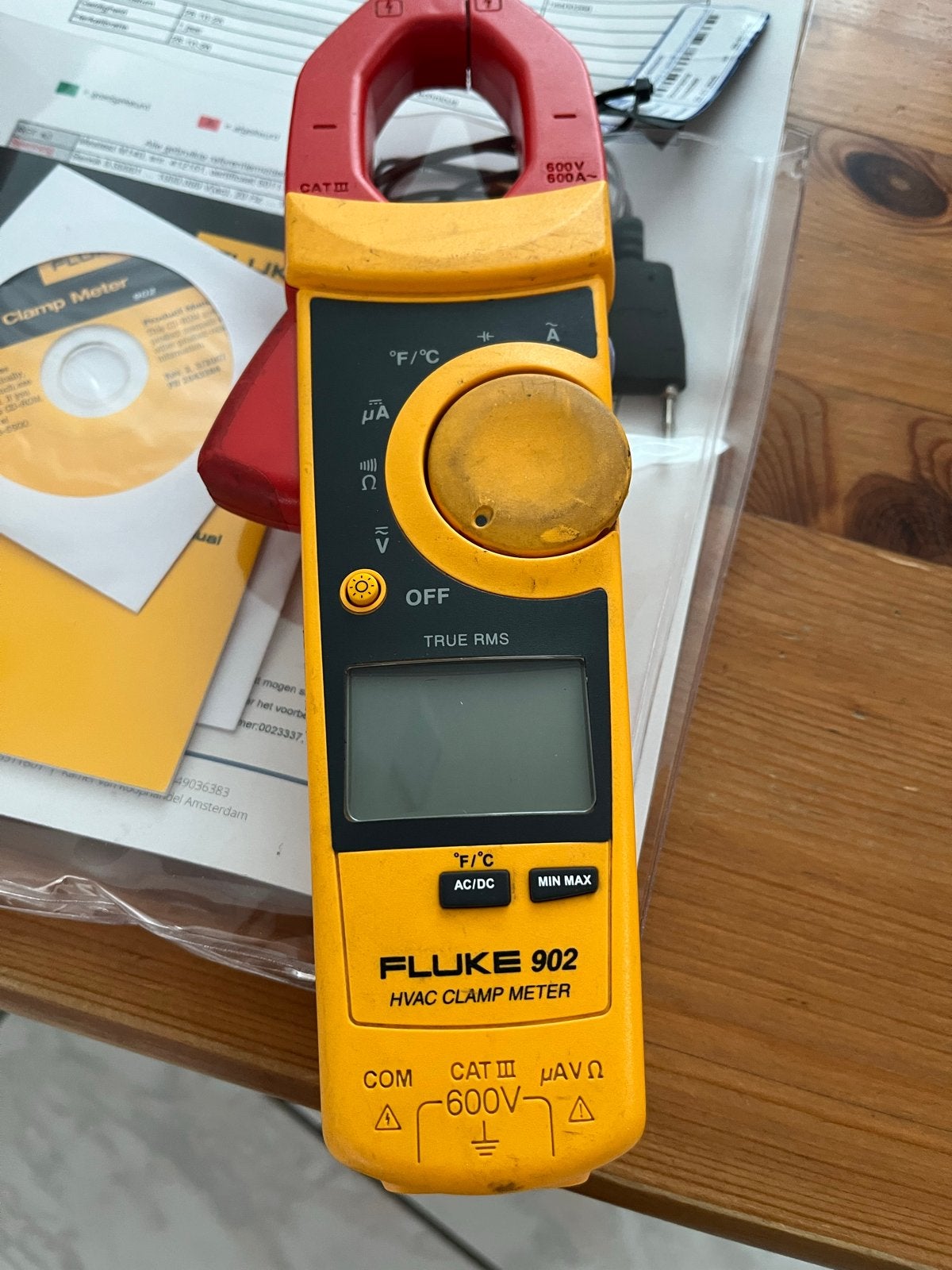Fluke 902 HVAC Clamp Meter - Zo goed als nieuw, Ophalen of Verzenden, Zo goed als nieuw, Multimeter