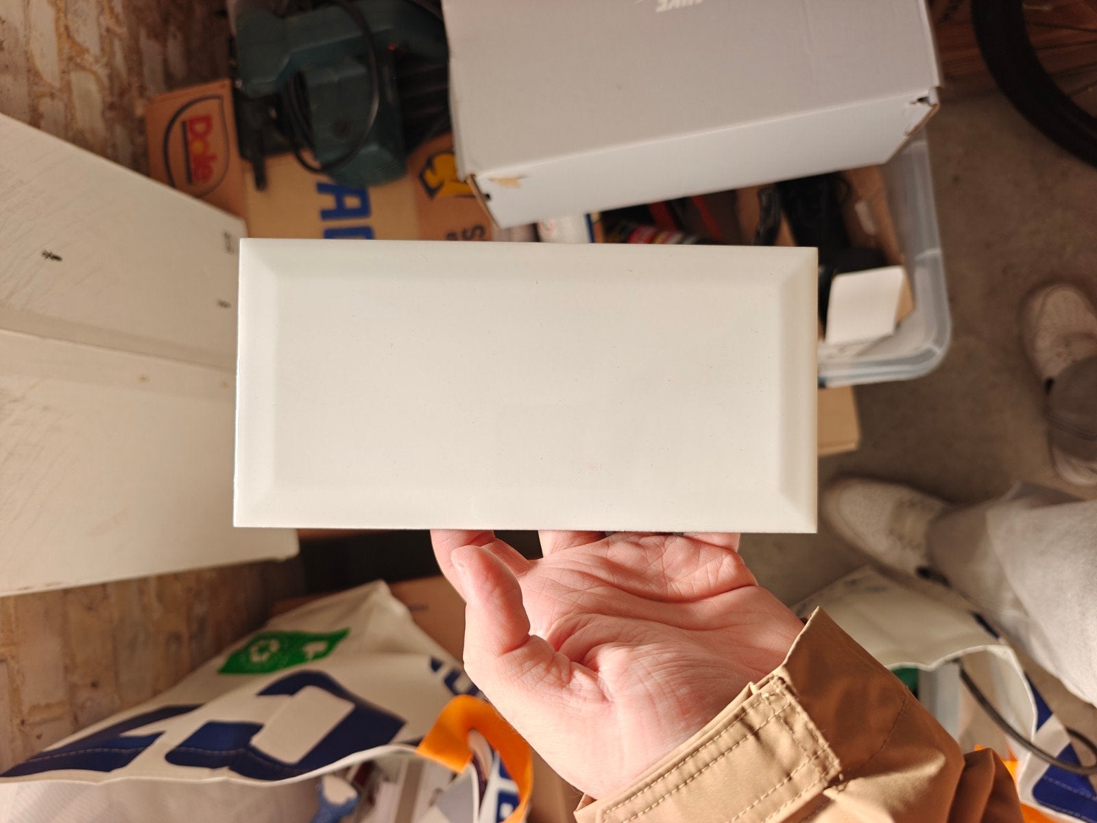 30 witte metro/subway tegels 10x20 cm, Ophalen, Minder dan 20 cm, Zo goed als nieuw, 20 tot 40 cm
