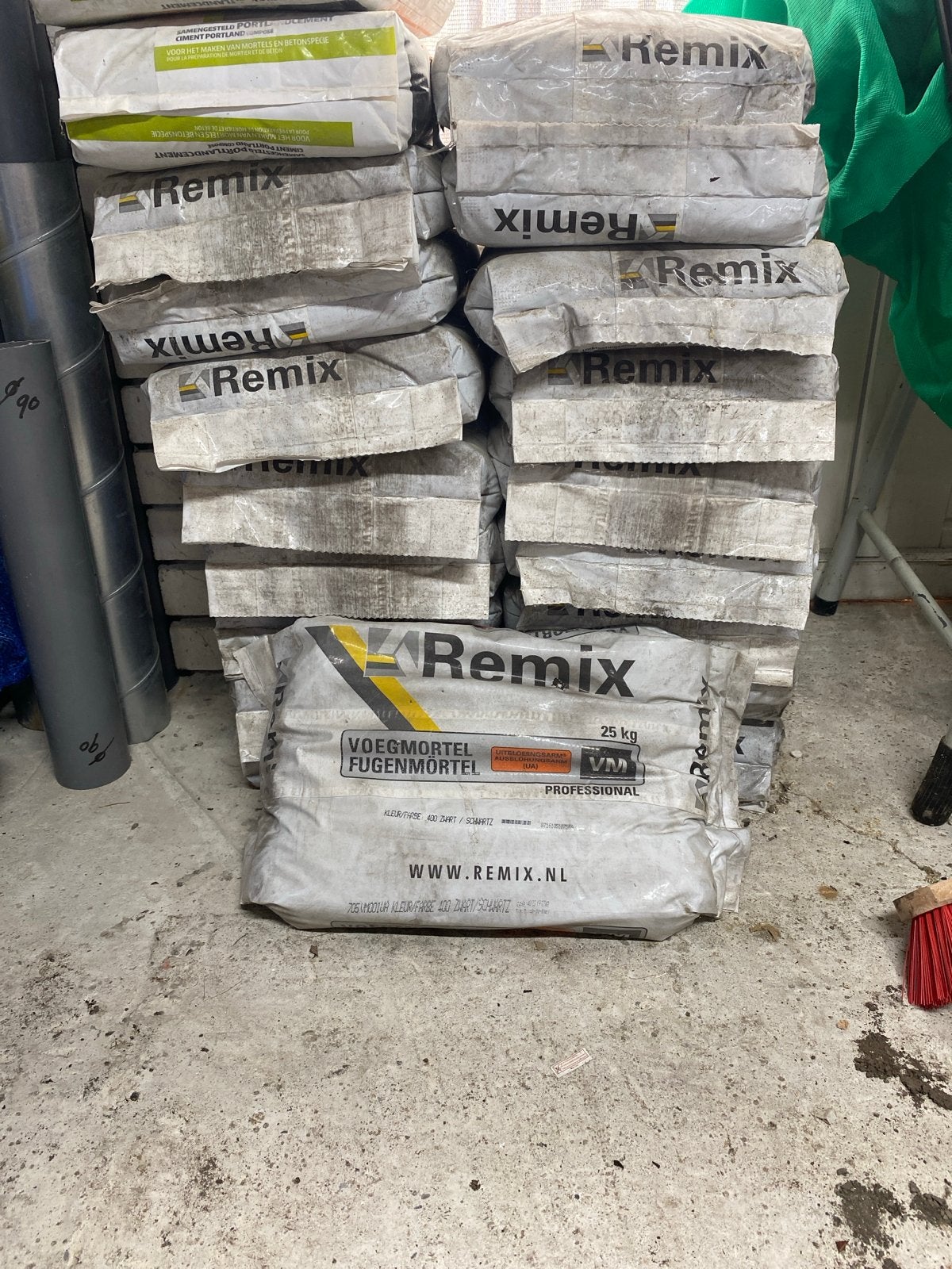 Remix Voegmortel 25 kg - Zwart (meerdere zakken), Doe-het-zelf en Verbouw, Ophalen, Nieuw, Overige typen