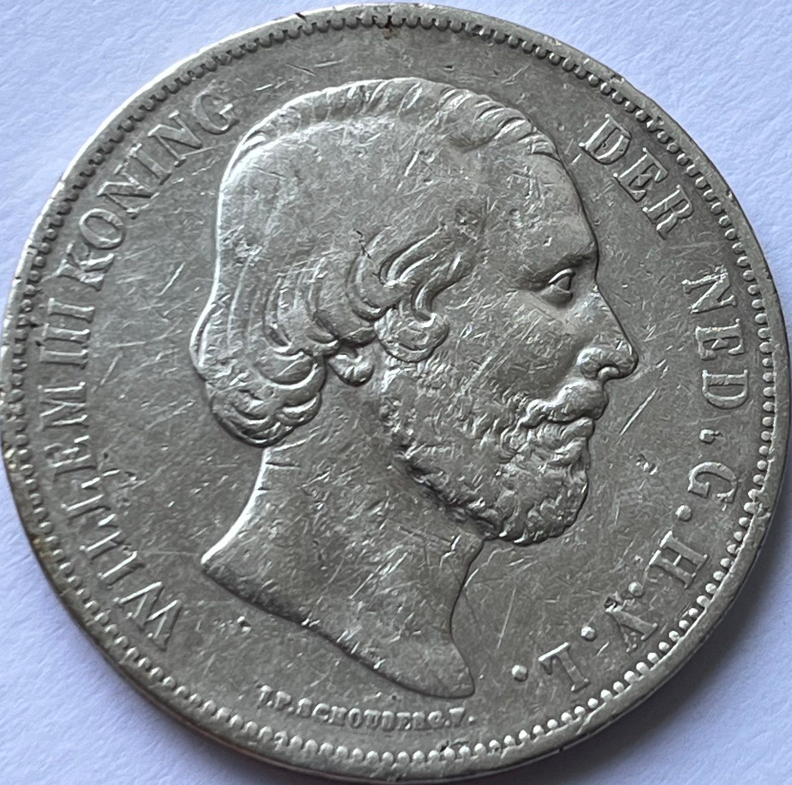 Zilveren rijksdaalder 1874, Ophalen of Verzenden, Koning Willem III, 2½ gulden