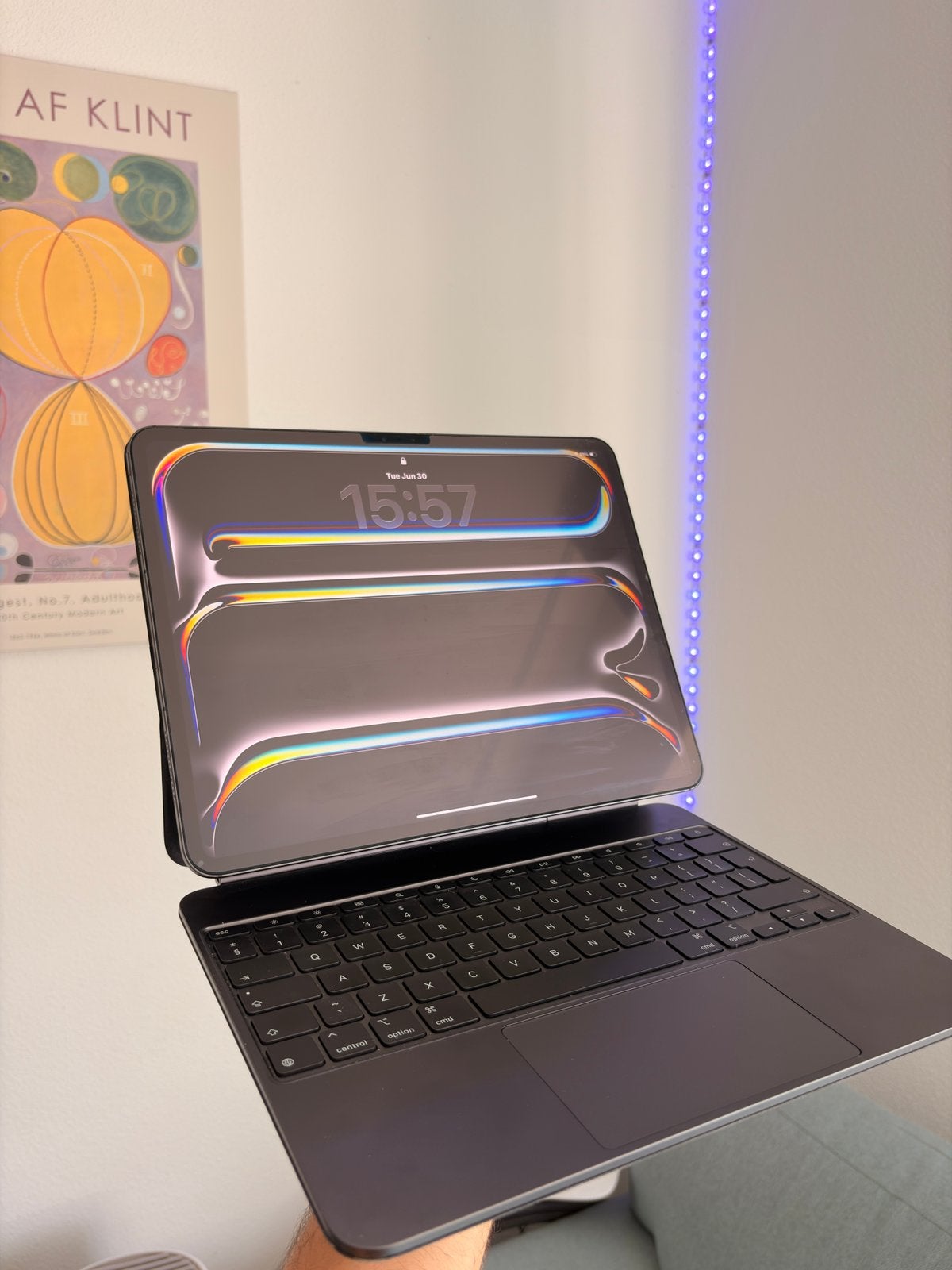 iPad Pro 13 inch M4 2024 256GB Cellular + Magic Keyboard, 13 inch of meer, Zwart, Ophalen of Verzenden, Zo goed als nieuw