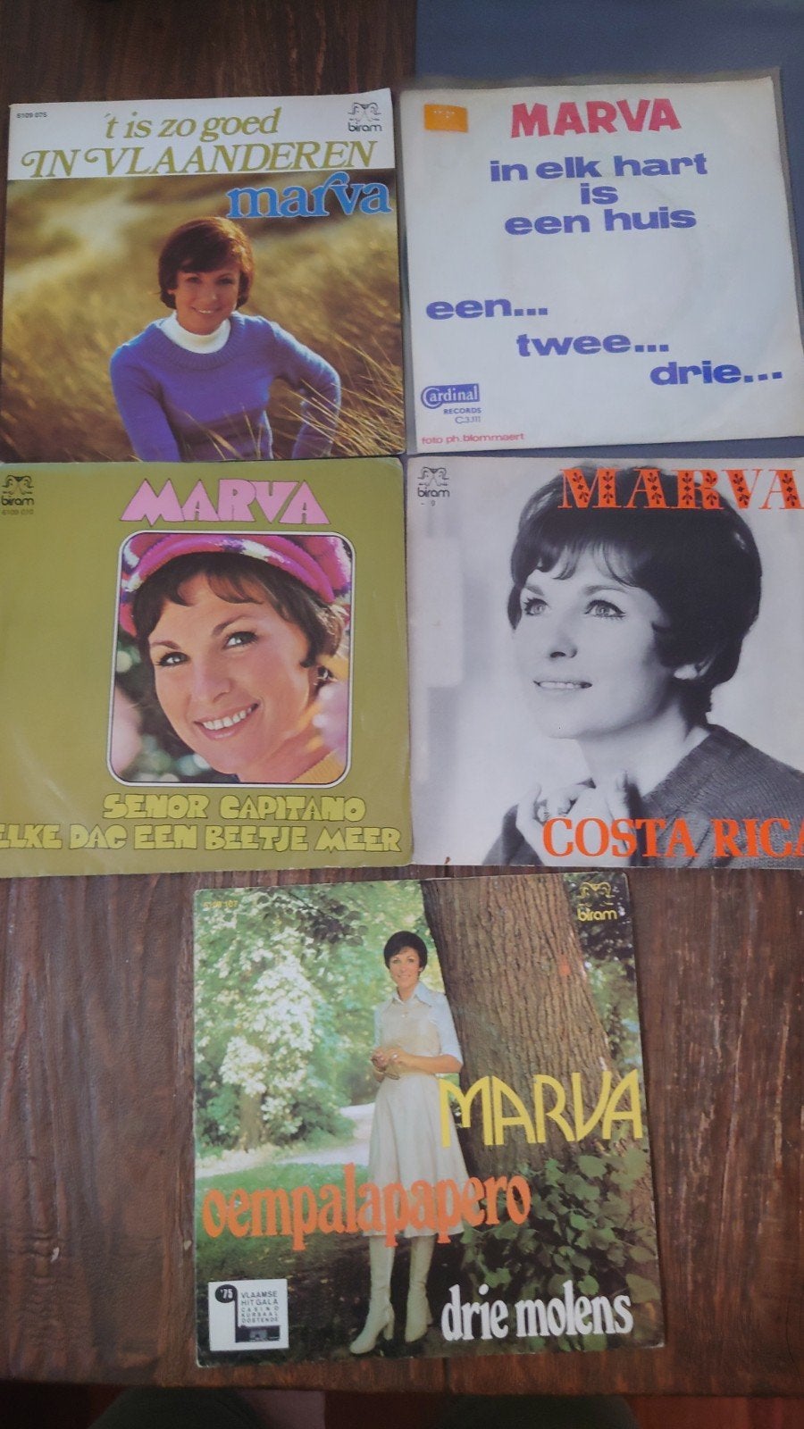 10 Marva Vinyl Singles 7 inch, Cd's en Dvd's, Vinyl Singles, Gebruikt, Fotohoes, Nederlandstalig, 7 inch, Ophalen of Verzenden