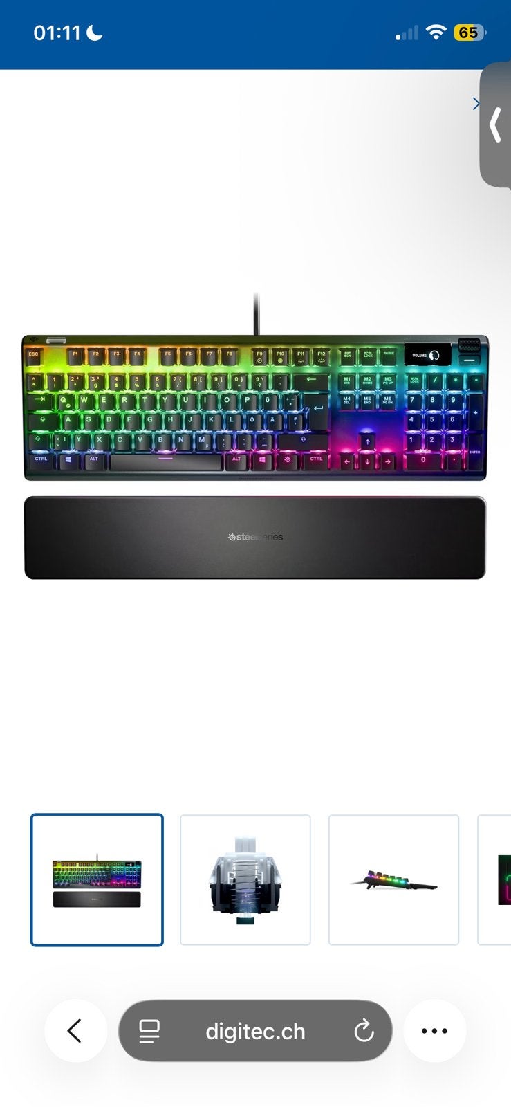 Steelseries Apex pro/gezocht, Ophalen, Zo goed als nieuw, 15 inch