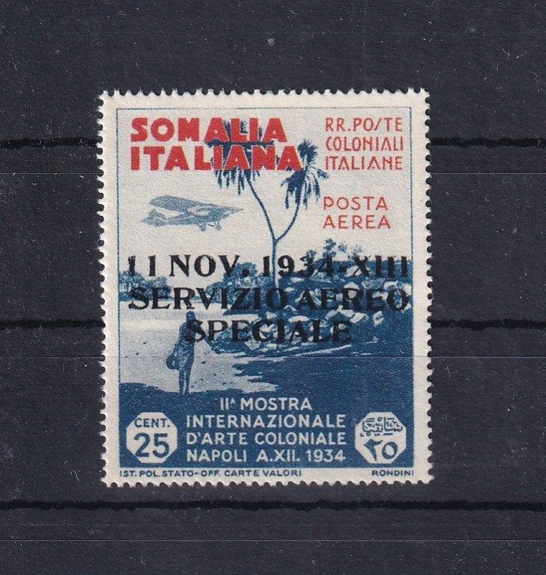 X125A) 1934 Italie Somalie Serv Aero Dienst Mi 2 €2600 MNH?, Ophalen of Verzenden, Postfris
