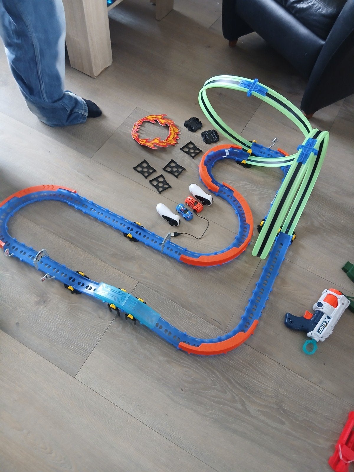 racebaan met licht en meer, Kinderen en Baby's, Ophalen of Verzenden, Elektrisch, Overige merken