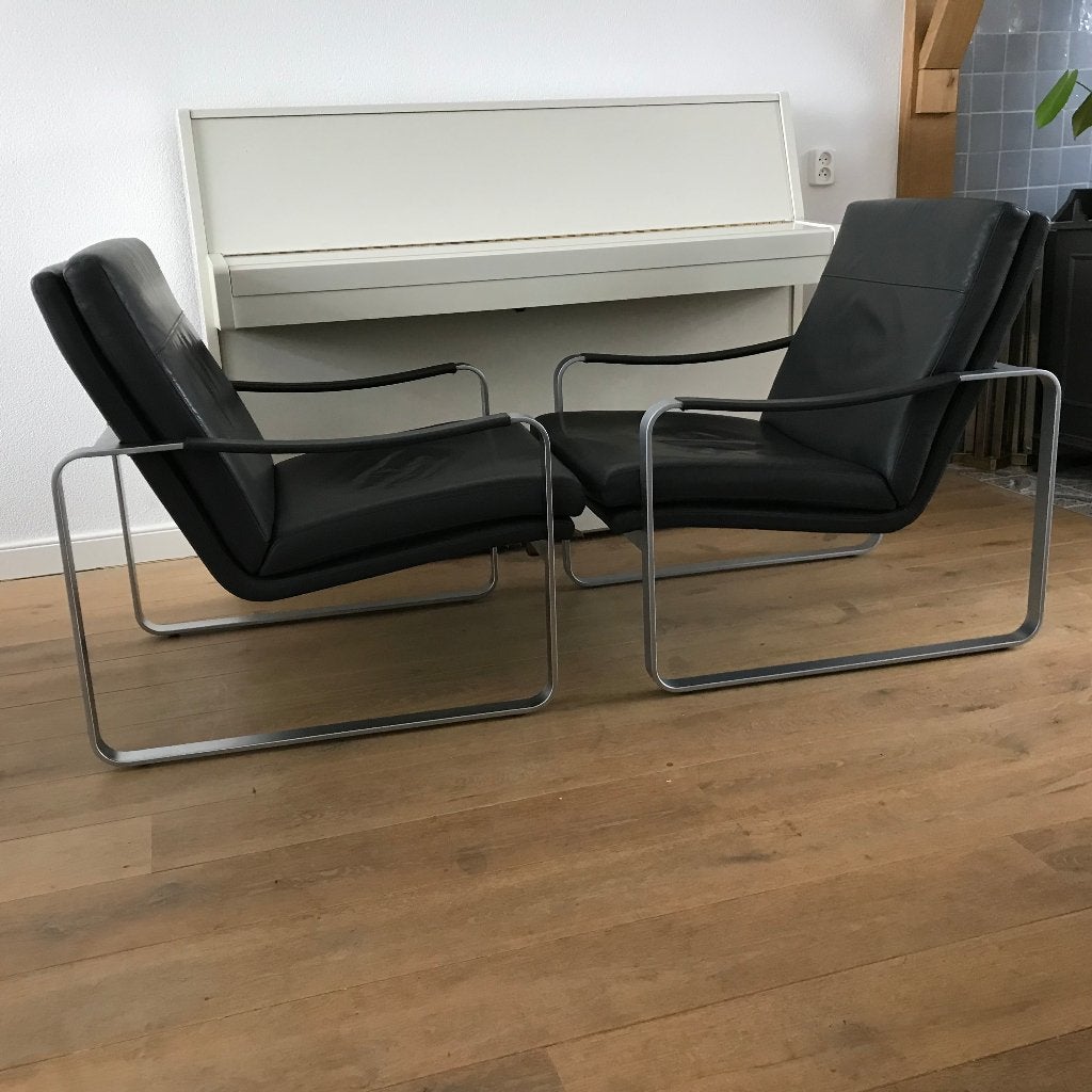 Set 2 Rolf Benz 568 586 design fauteuil stoel modern, Ophalen, Nbvt, Nvt, Leer