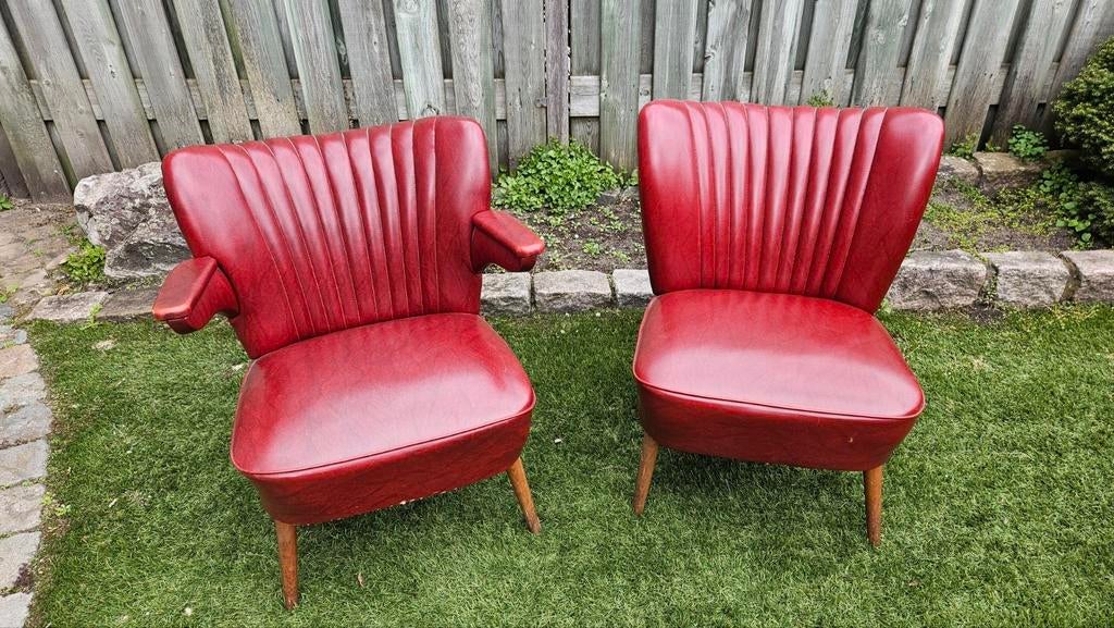 Vintage untouched skai leren stoelen, Ophalen