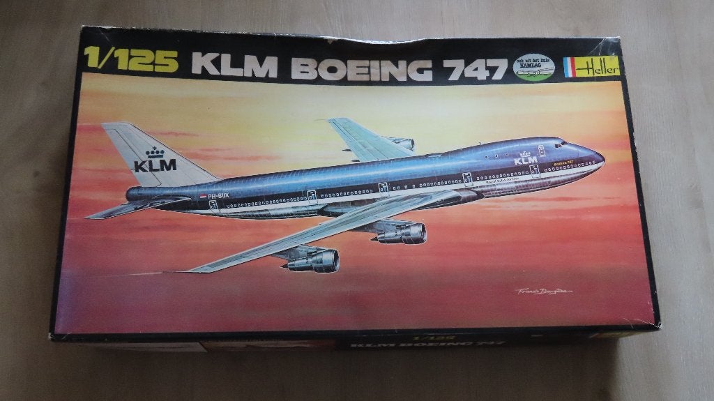Boeing 747 KLM Heller 1/125, Overige merken, 1:72 tot 1:144, Ophalen of Verzenden, Zo goed als nieuw