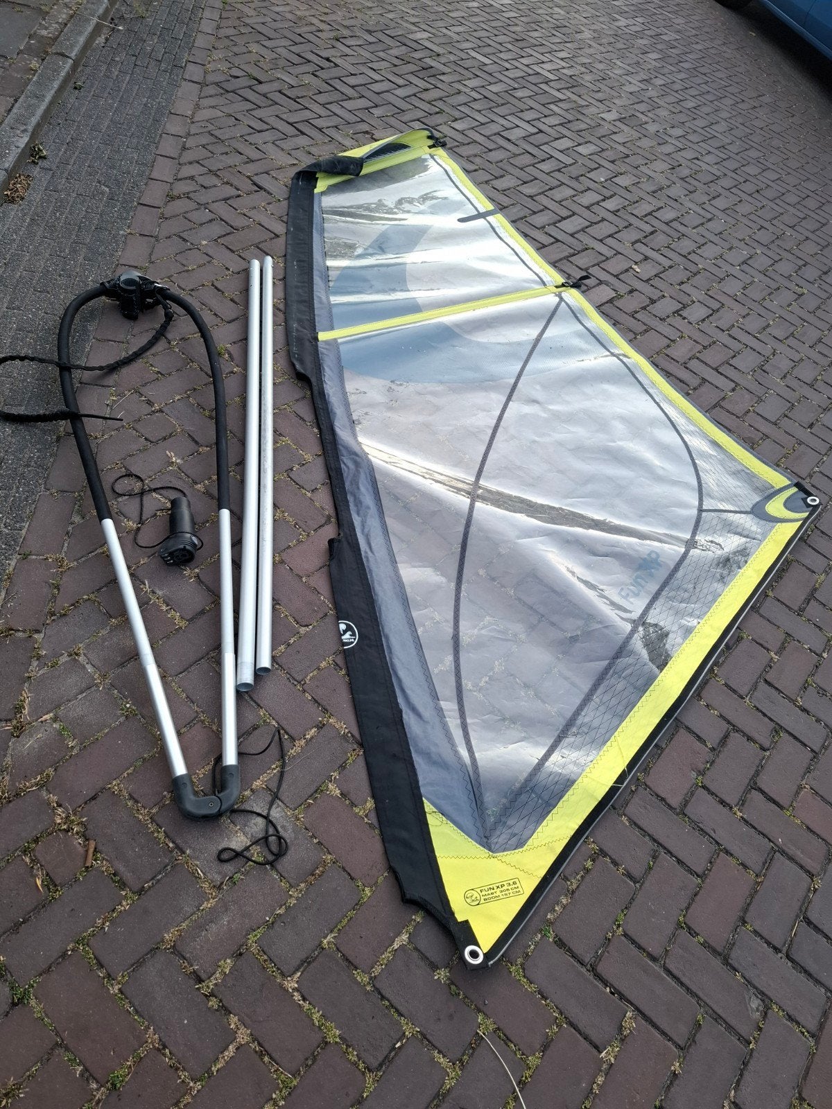 Windsurf kinderset 3.6 met mast en giek, Gebruikt, 3.5 tot 5 m², Ophalen, Overige merken