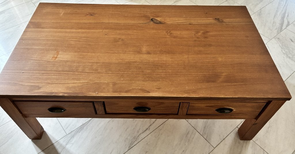 Salontafel, Huis en Inrichting, Tafels | Salontafels, Gebruikt, 100 tot 150 cm, Overige houtsoorten, 50 tot 100 cm