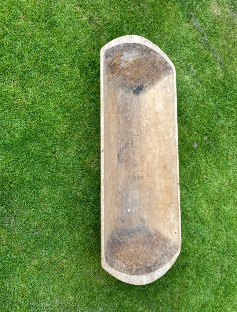 Antieke houten trog - Decoratieve schaal, Ophalen