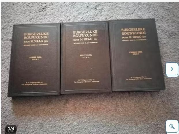 Burgerlijke Bouwkunde - M. Sirag (3 delen), Gelezen, M. Sirag, Ophalen of Verzenden, Bouwkunde