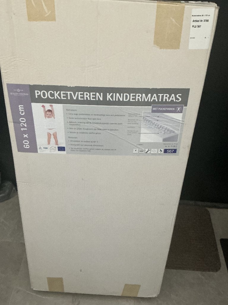 Kindermatras, Zo goed als nieuw, Eenpersoons, 70 cm of minder, 190 cm of minder