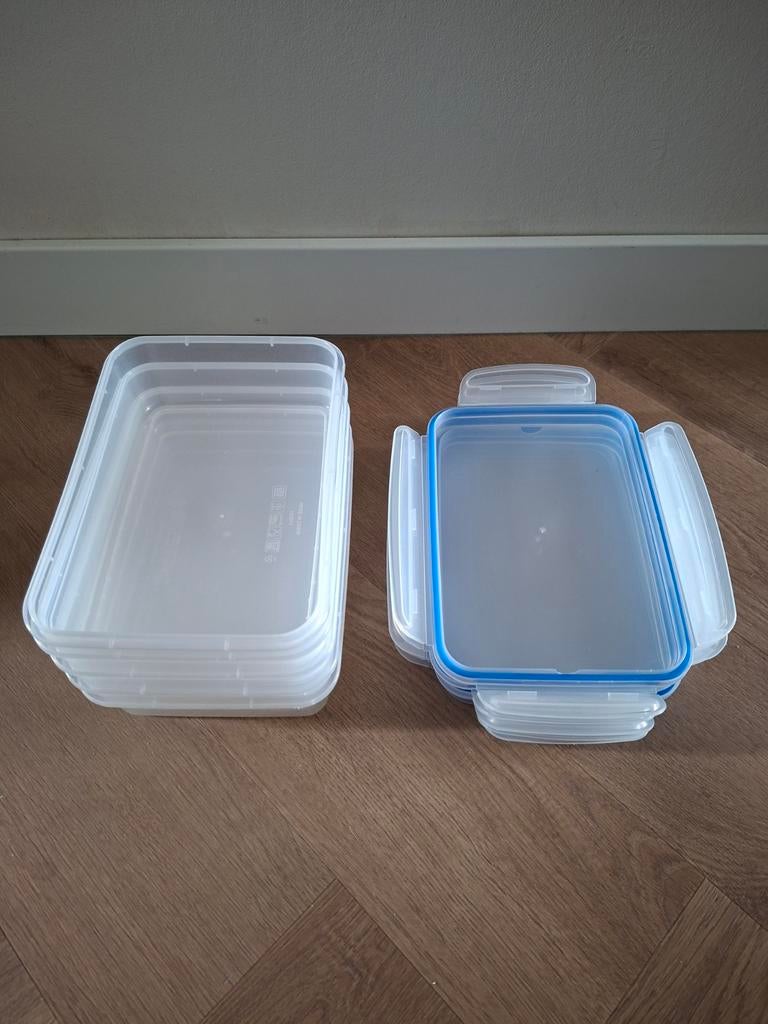 Set van 5 vershoudbakjes met deksel, Voorraadpot, Ophalen, Gebruikt, Kunststof