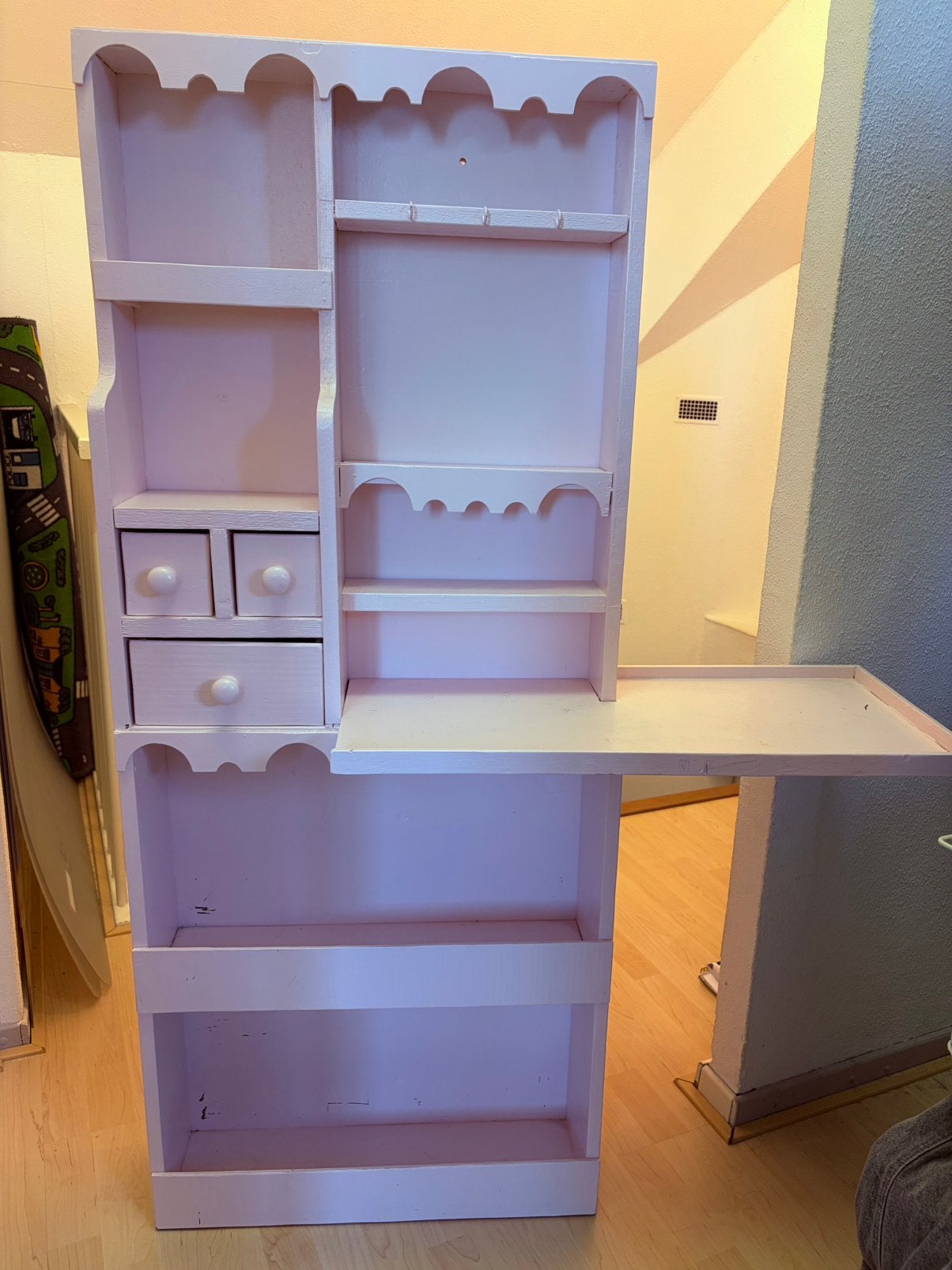 Lichtroze kinderkast met laatjes, Kinderen en Baby's, Ophalen, Gebruikt, Kast, 105 cm of meer
