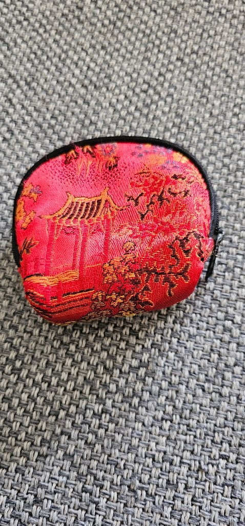 Klein rood munten tasje portemonnee met rits, Ophalen of Verzenden, Rood
