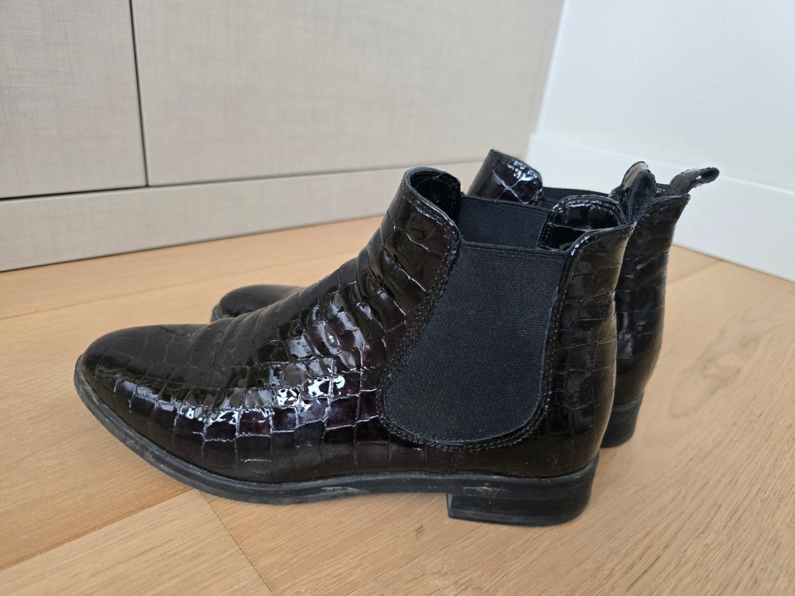 Manfield schoenen maat 38, Zwart, Lage of Enkellaarzen, Ophalen of Verzenden, Manfield